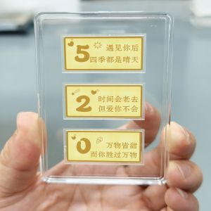 520系列金卡定制金條定制足金999 1克*3